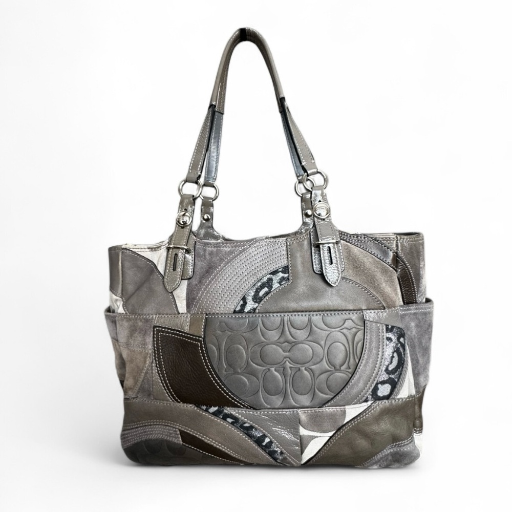 Coach Animal Print Patchwork Tote